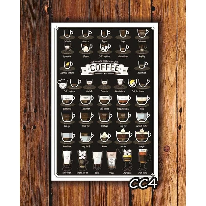 Ready Stok Hiasan Dinding Poster Kayu Kopi Dekorasi Rumah Kamar Dapur Dealovajeza