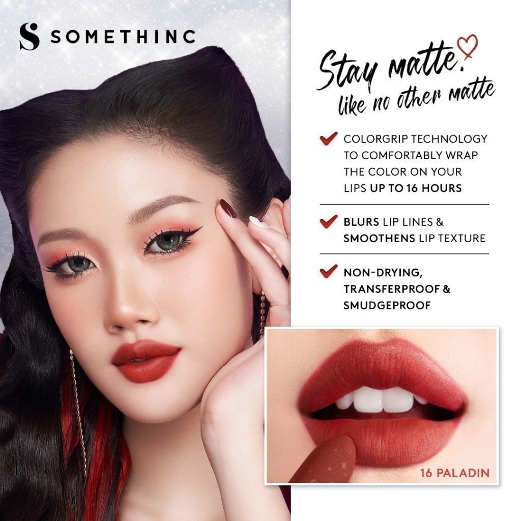 SOMETHINC [2 PCS] Your Best Matte Look - Hooman Breathable Cushion &amp; Checkmatte Transferproof Lipstick