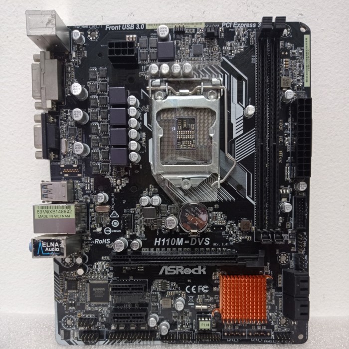 Mobo Asrock H110M Dvs Gen6 Socket Lga 1151 Onboard Vga Usb3