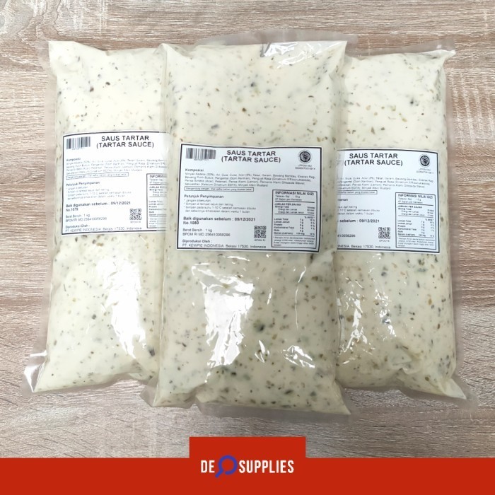 

Kewpie Tartar Sauce 1Kg - Saus Tartar Halal Saos Tar Tar