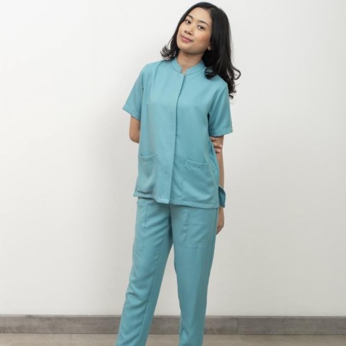 BAJU JAGA / SERAGAM DOKTER/ BAJU PERAWAT - (MEDICLE) - MANDARIN CDS