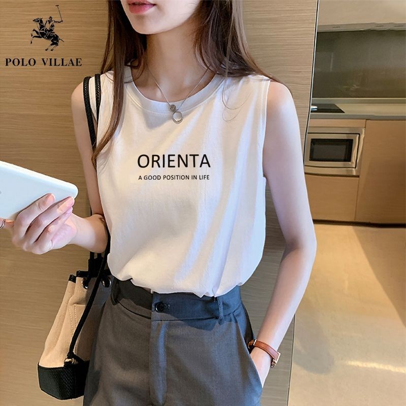 Atasan Wanita Rompi Katun Kaos Tanpa Lengan