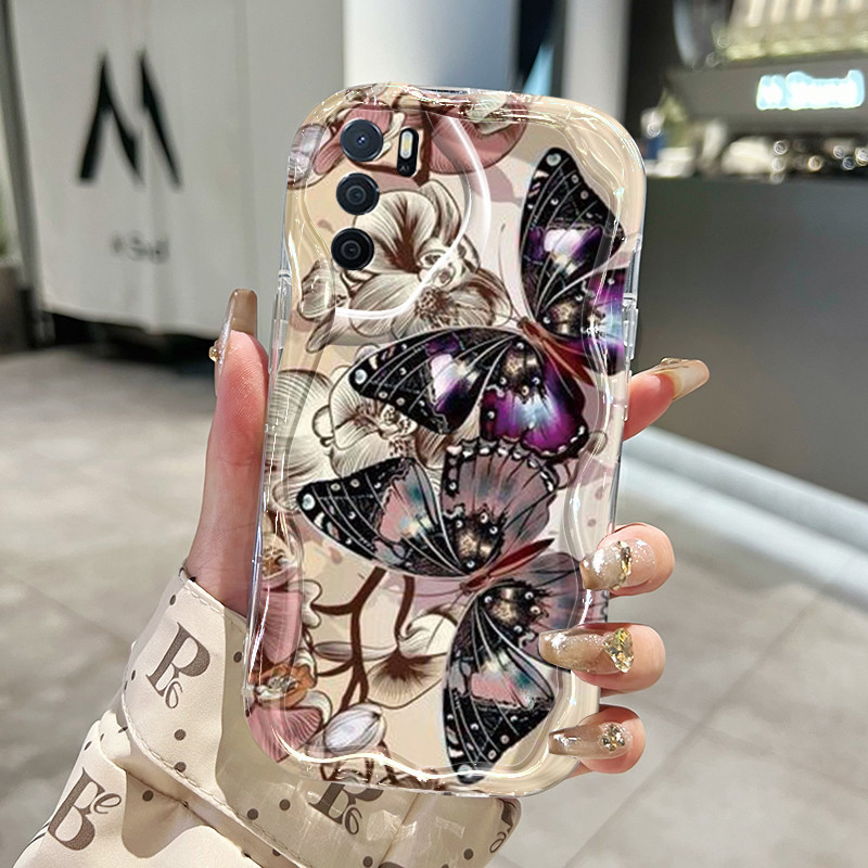 Casing Hp OPPO A16 A16s A54s Case HP pelindung ponsel  Casing gelombang tekstur Kesing warna-warni p