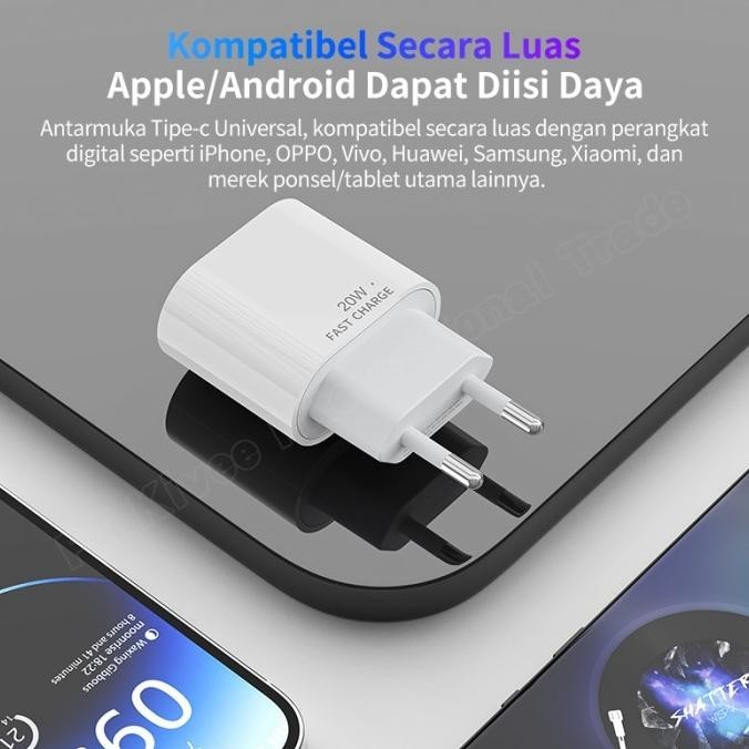 Terbaru Kivee Kepala Charger Adapter Mobil Fast Charging Type-C + Usb 40W Pd