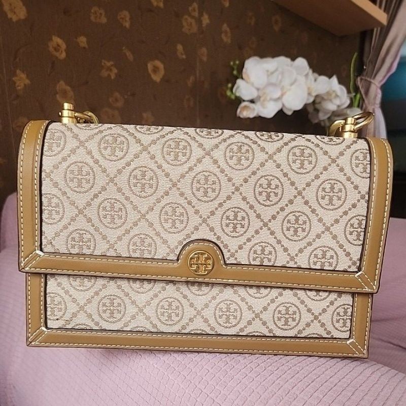 Tas TB Toryburch Monogram Preloved (Lengkap Dust Bag ORI)