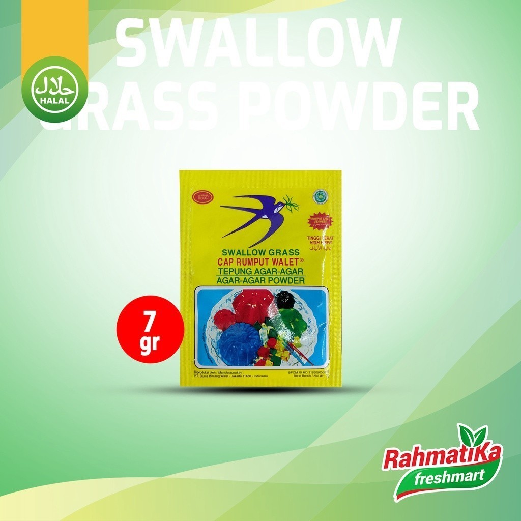 

Agar-Agar Powder Swallow Grass Warna Merah 7 gram