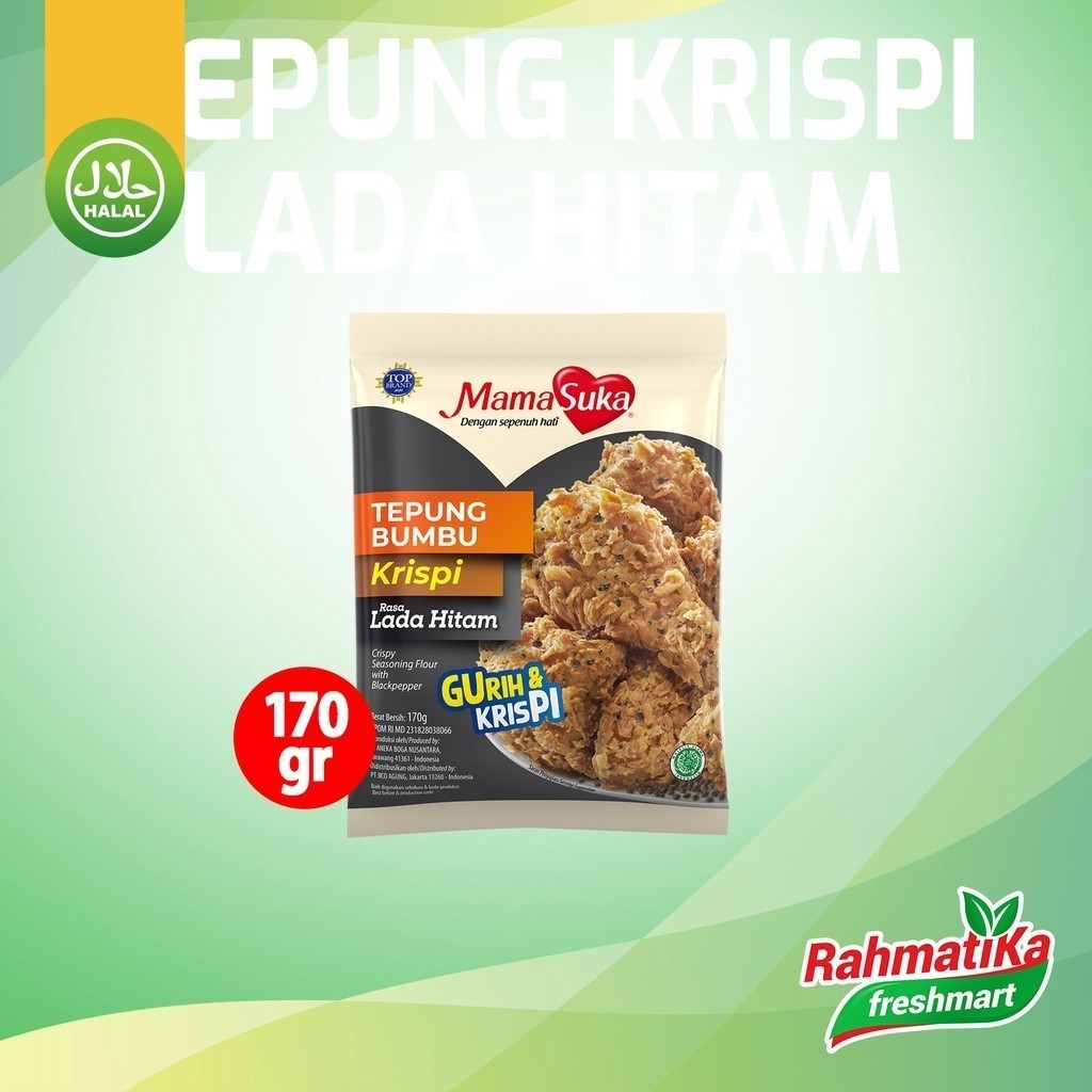 

MamaSuka Tepung Bumbu Krispi Lada Hitam 170 gram