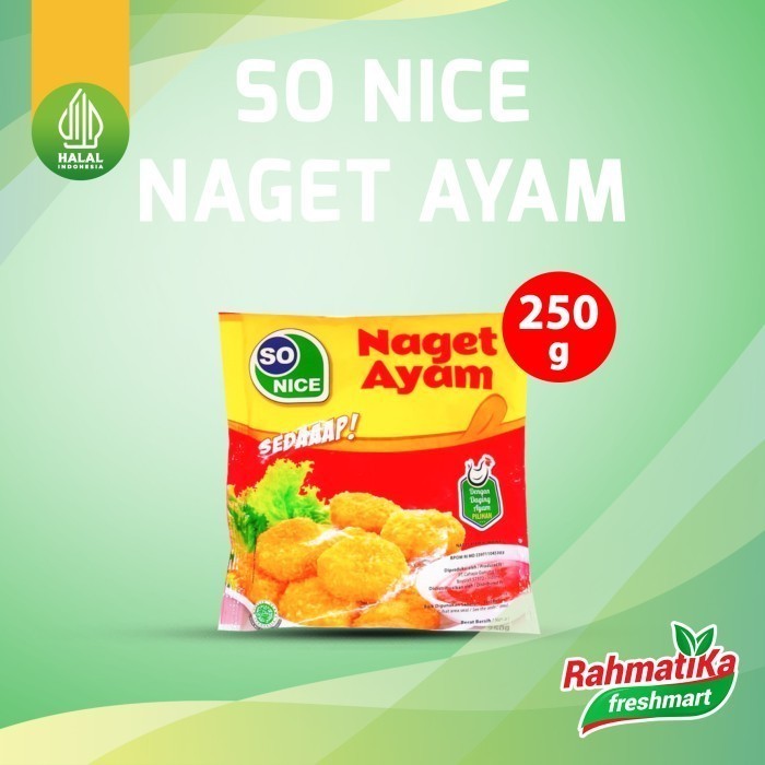 

SO NICE Naget Ayam / Chicken Nugget 250 gr