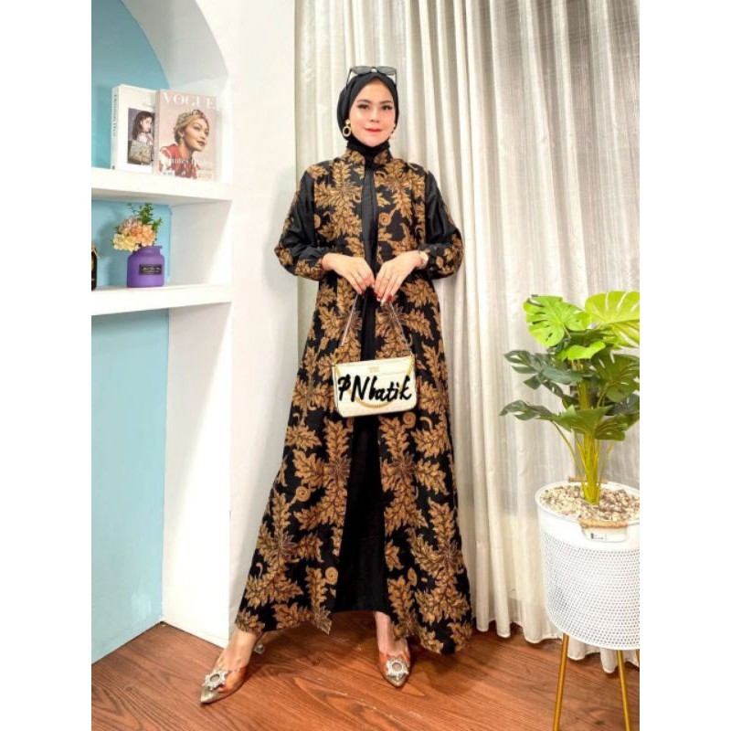 Gamis Batik Mix Moscrepe Premium Wanita Busui Terbaru Gamis Batik Jumbo Cardy