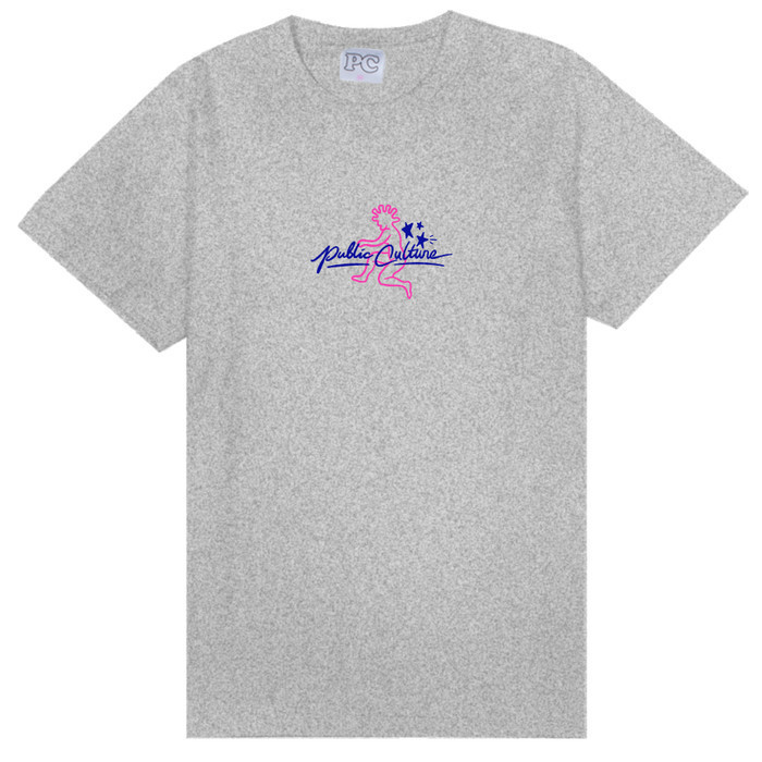 Public Culture - Initial Burn Tee - Misty Grey