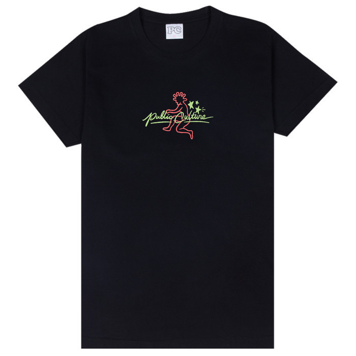 Public Culture - Initial Burn Tee - Black