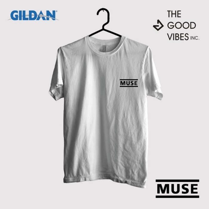 Kaos Band Muse Original Gildan - Logo Small