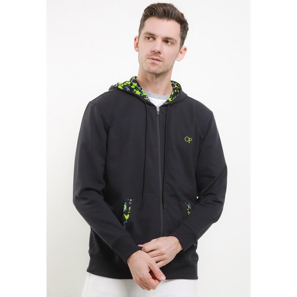 Jacket Hoodie Pria Ocean Pacific Men'S Fashion Black Laurentofficialy