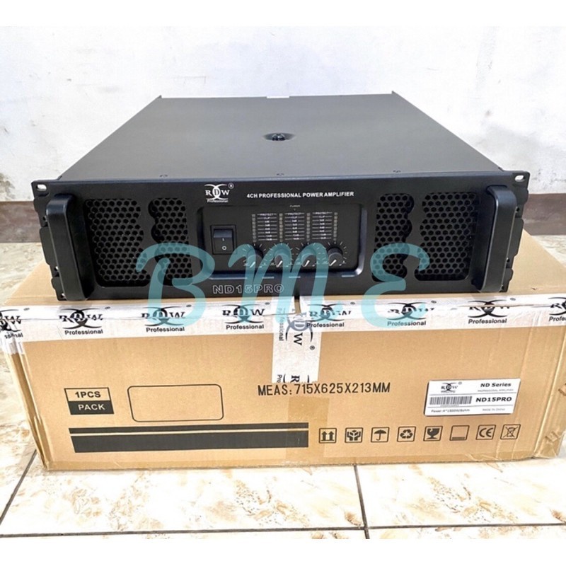 BET SELLER POWER AMPLIFIER RDW ND15PRO/ND15 PRO/ND 15PRO 4CH 1500 WATT ORIGINAL