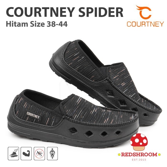 Sepatu Ardiles Courtney SPIDER HITAM - Fashion Casual Pria