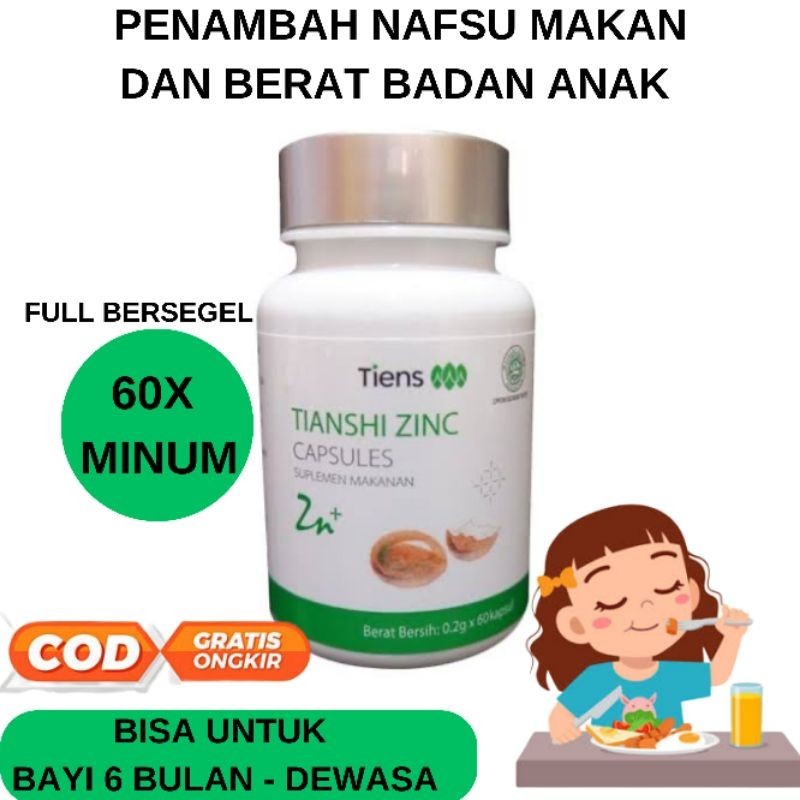 COD (Gratis Ongkir) Zinc Capsule Vitamin Penambah Nafsu Makan Anak bisa dikonsumsi dari bayi 6 bulan