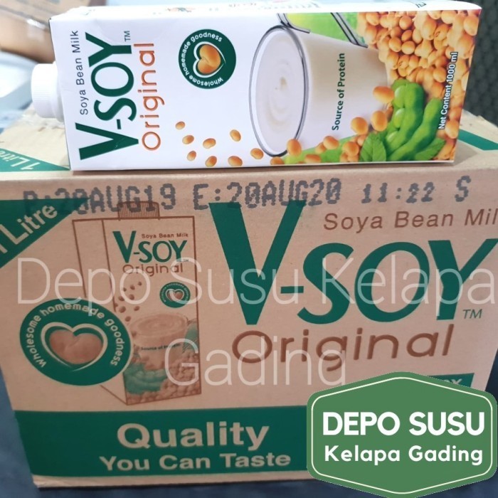 

V-Soy (1X12) Kartonan Susu Kedelai Vsoy Soya Lk Uht
