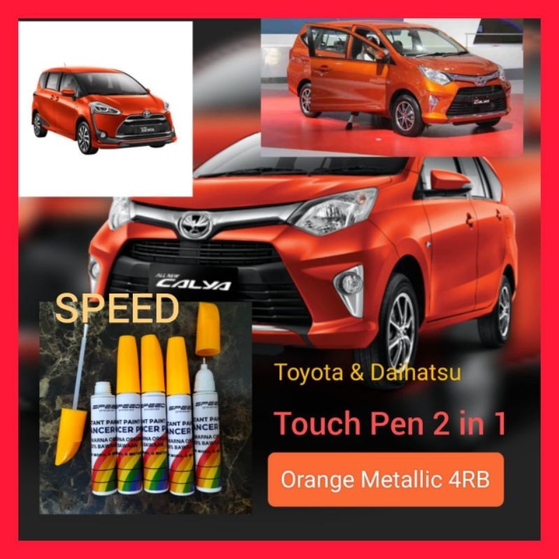 Toyota Orange Metallic Cat Oles Penghilang Baret Mobil Yaris Sienta Calya