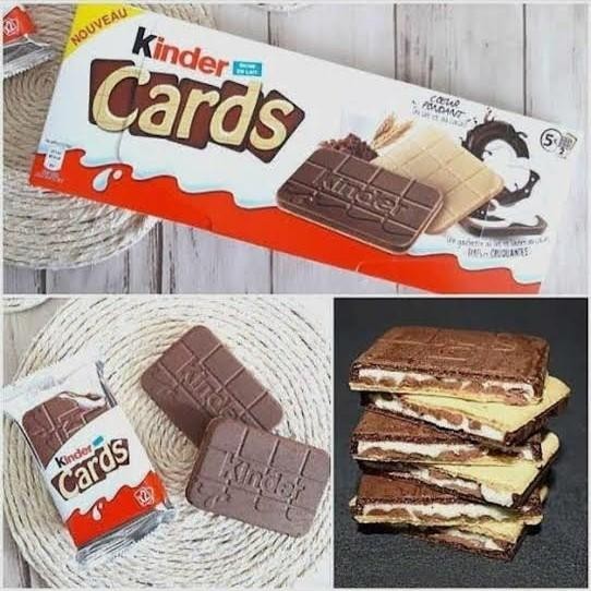 

[Isi 5 Pcs] Ferrero Kinder Joy Cards - Biskuit Lapis Cokelat 128Gr 023