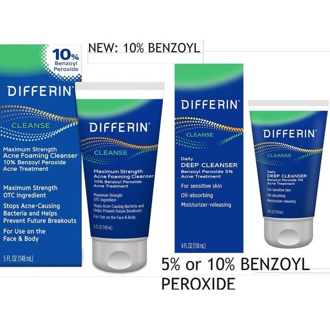Differin Daily Deep Cleanser Acne Fash Wash Benzoyl Peroxide Sensitive ___maxie