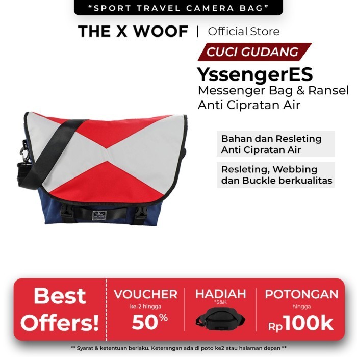 Tas Messenger Bag Water Resistant The X Woof Yssengeres Txwyres11