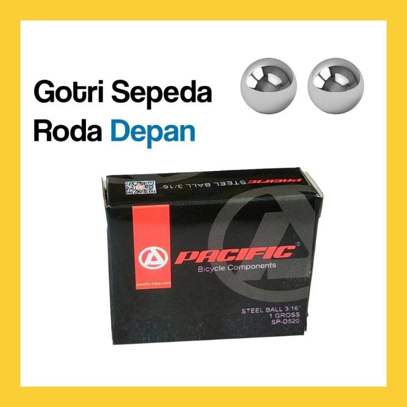 gotri pelor 3/16 pacific roda depan sepeda