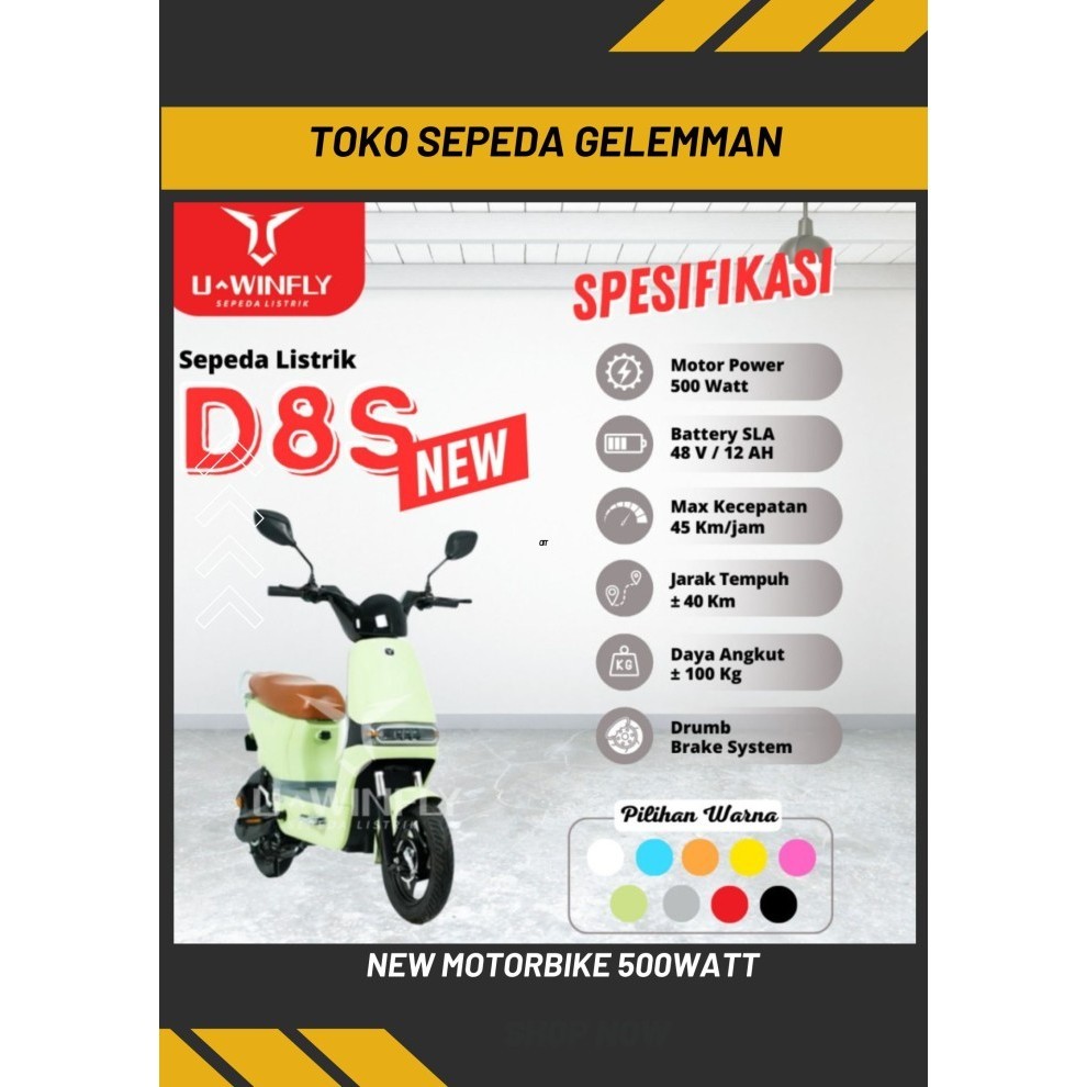 Sepeda listrik uwinfly D8S