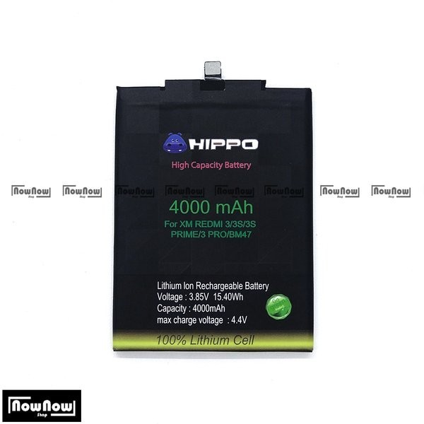 Baterai Hippo Xiaomi Redmi 3 3S 3 Prime Pro 4X 4X Prime Bm47 Original Batre Batrai Battery Hp