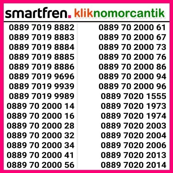 Nomor Cantik Smartfren Kartu Perdana Smartfren Sp 10