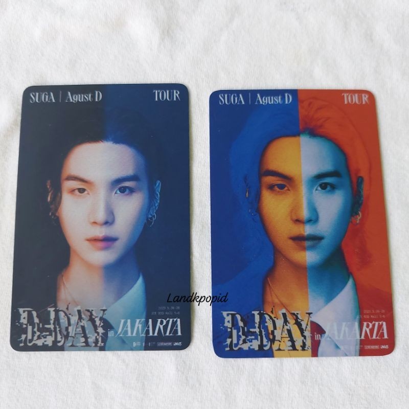 PC Benefit VIP SUGA Agust D Tour In Jakarta Official Set Photocard