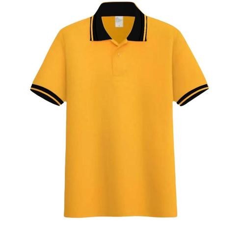 Kaos poloshirt kerah kombinasi | kaos kerah pria seragam polos Kuning garniermibriantu