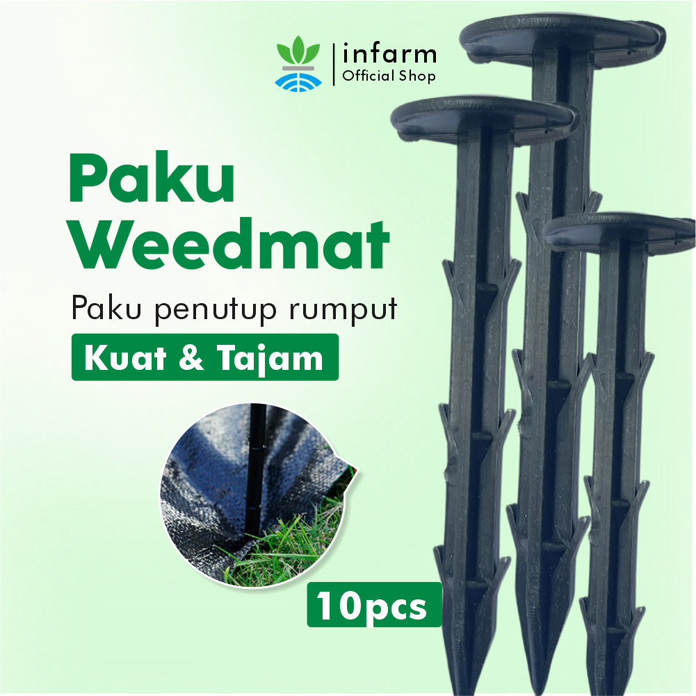 Paku Weedmat Isi 10 Pcs Mulsa Paku Plastik Pasak Sujen