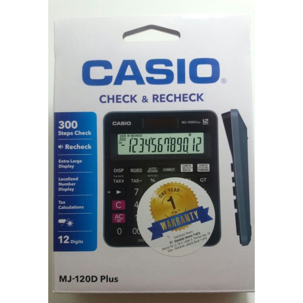 

Kalkulator Casio Mj 120D Plus Orinal - Kalkulator 12 Dit