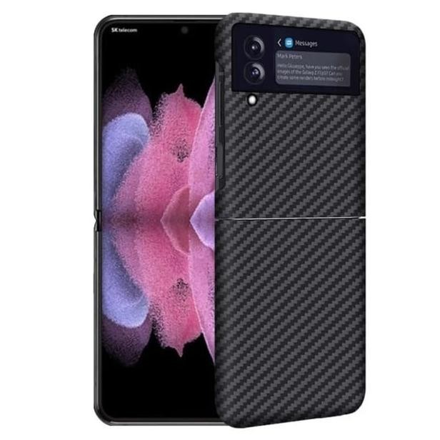 Casing Samsung Galaxy Z Flip3 5G Flip 3 Kevlar Carbon Original