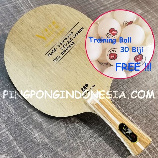 Friendship 729 Yellow Arylate Carbon 7 ALC - Kayu Pingpong Bet RITC Bat Blade Tenis Meja VII OFF