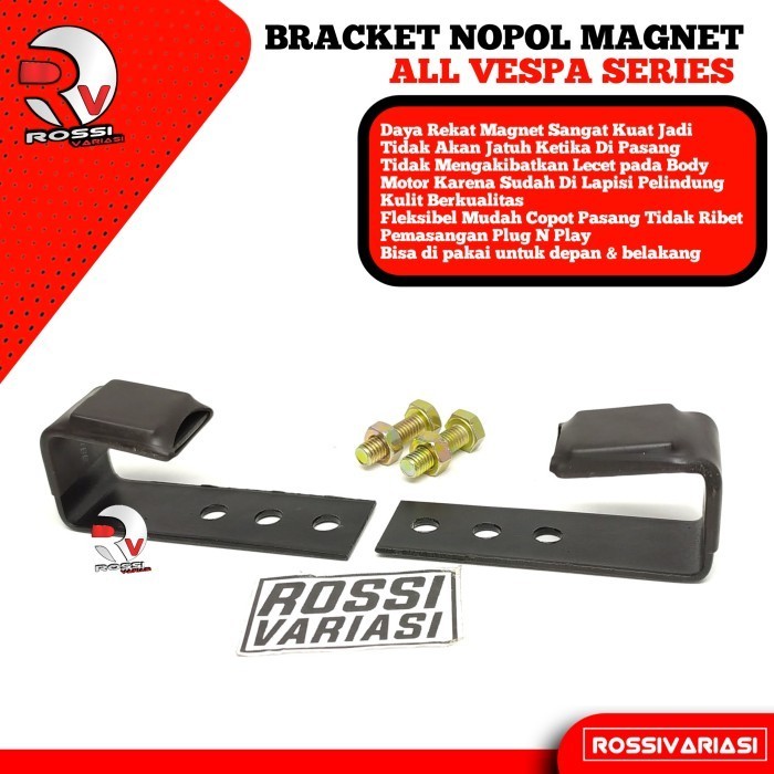 Ready Dudukan Plat Nomor Magnet Vespa Klasik Dan Matic Breket Magnet Vespa