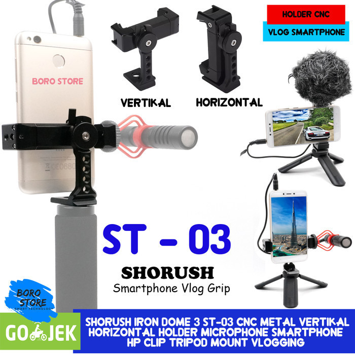Yodhoba Shorush Iron Dome St-03 Cnc Vlog Horizontal Vertical 360 Smartphone Hp