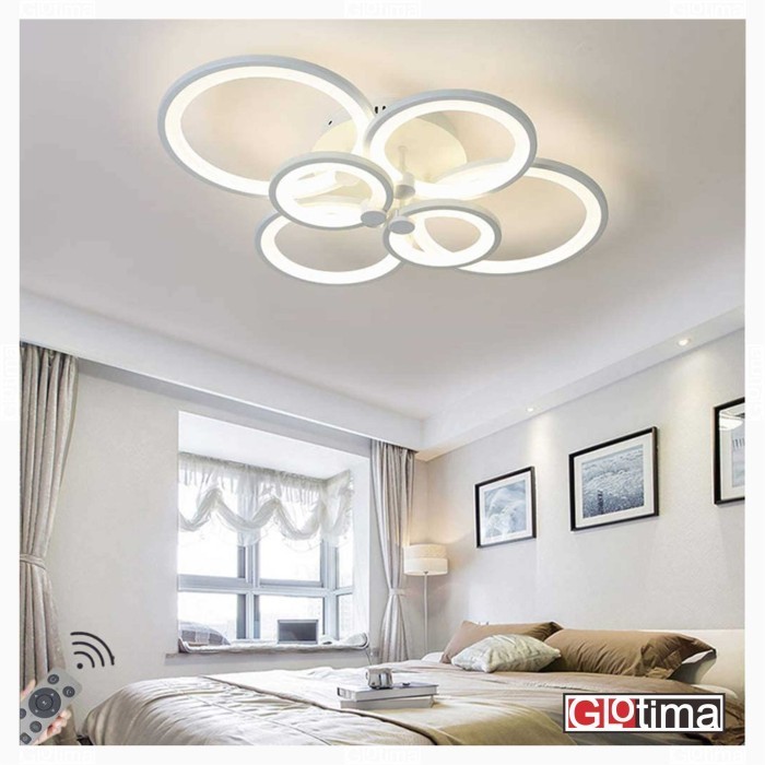 Lampu Plafon Plafond Gantung Hias Led Ern Ceiling Lamp Light 6 Ring