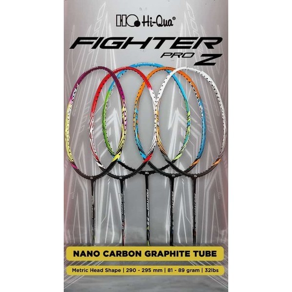 Raket Badminton HIQUA HQ / HI-QUA FIGHTER PRO Z3/Z5/Z7/Z8/Z9 ORIGINAL