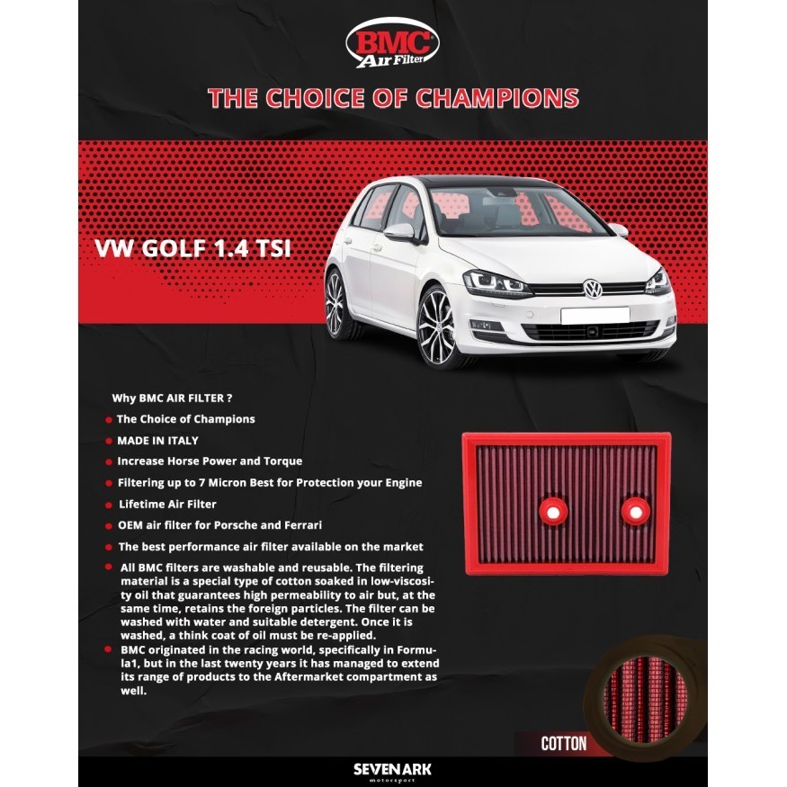 BMC Air Filter for VW Scirocco/Golf 1.4TSI FB757/01
