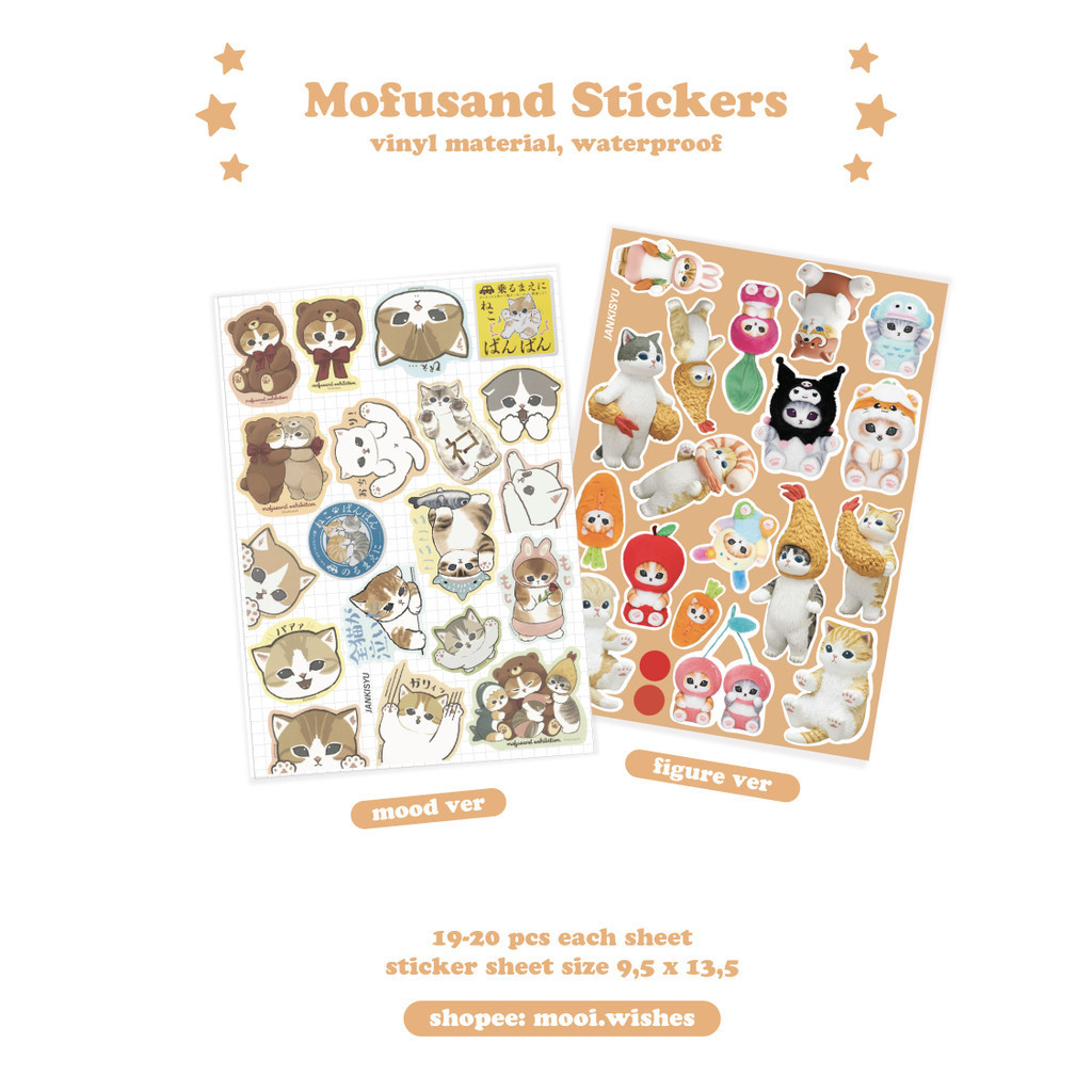 

Mofusand Sticker Deco Handphone Laptop Journaling Penpal