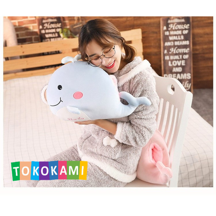 Boneka Balmut Bantal Selimut Sea Animals Whale Paus And Penguin