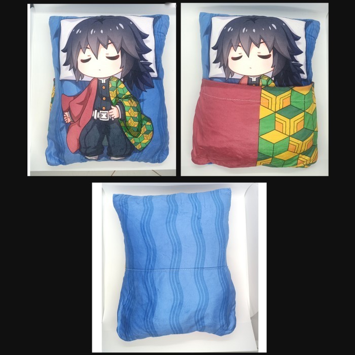 PROMO TERBATAS Boneka bantal 30 cm kimetsu no yaiba giyuu selimut