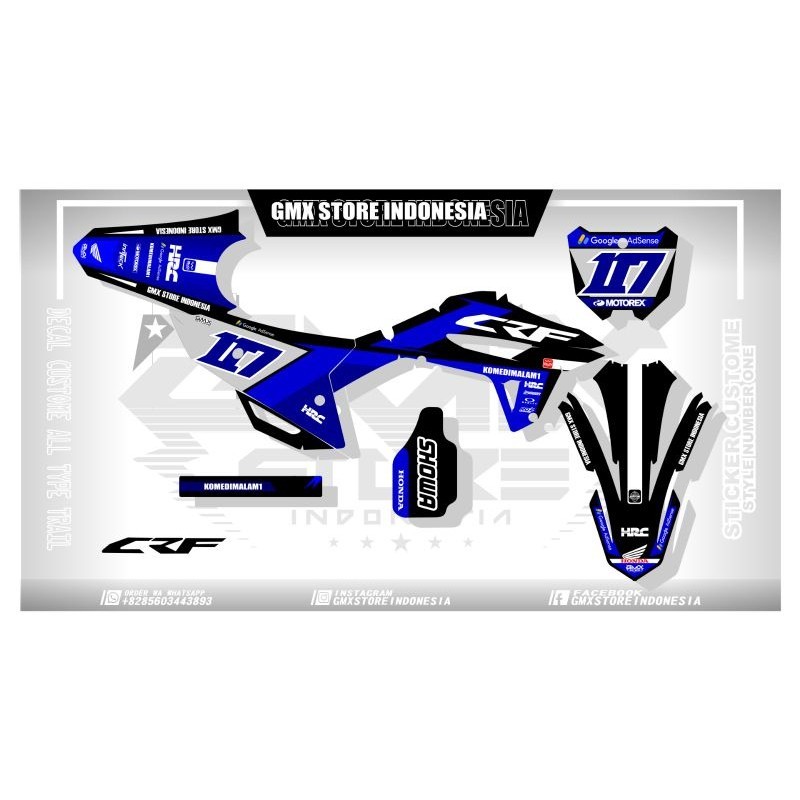 DECAL STIKER CUSTOM HONDA CRF 250 FULLBODY NEW LIMITED DECAL