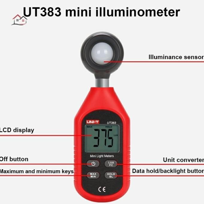 UT383 / UT 383 Alat Ukur Intensitas Kekuatan Cahaya LUXMETER PHOTO