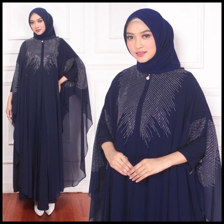 RINA BUSANA - ABAYA KAFTAN MEWAH DAN ELEGAN PAYET - ABAYA KAFTAN HITAM