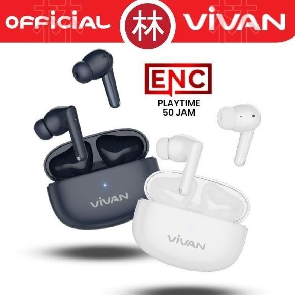 Vivan Liberty T220 Plus Earphone Wireless Tws Bluetooth 5.3 Enc 4 Mic Loewe_Vit