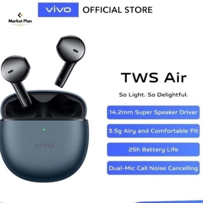 Vivo Tws Air Tws Earphone Bluetooth 5. 2 Dual Mic Ai Noise Cancelling Menjanjikanshop