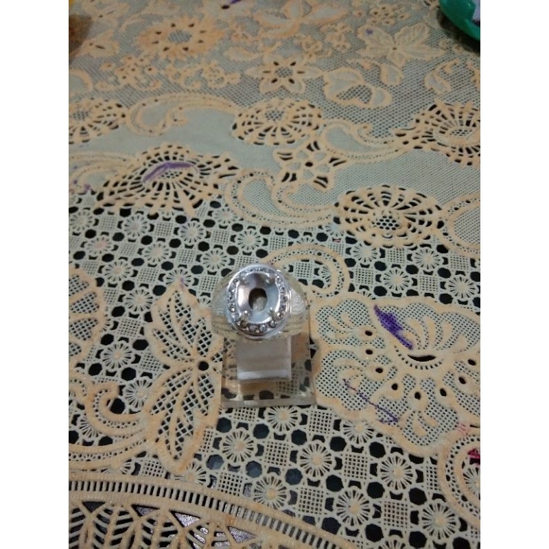 emban cincin perak 925 handmade motif sircon keliling untuk batu kecil sedia tanam atau catokan03