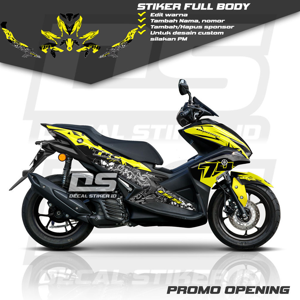 Decal Aerox 155 Full Body Keren Stiker Aerox 155 Full Body Keren Striping Aerox 155 Terbaru Decal Ae